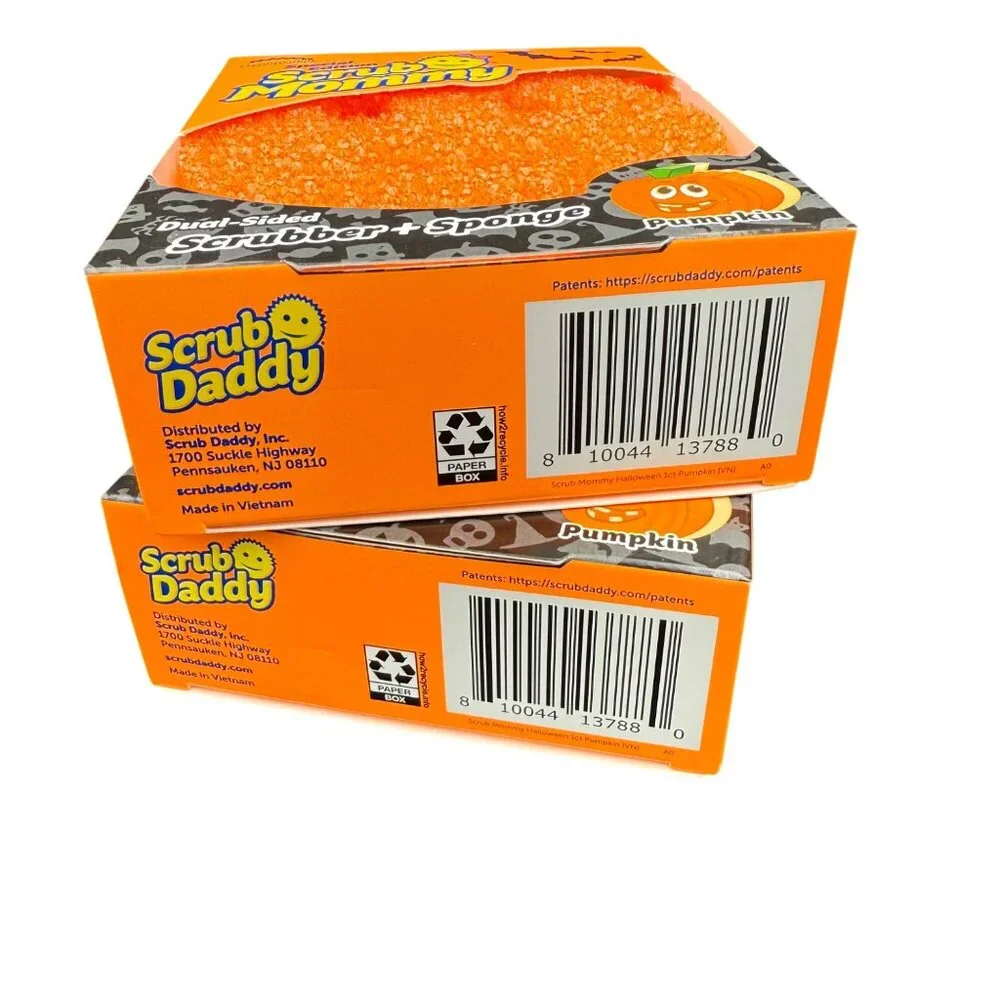 Scrub Mommy Halloween Pumpkin Dual-Sided Scrubber &‎ Sponge 2 Pack Special Ed